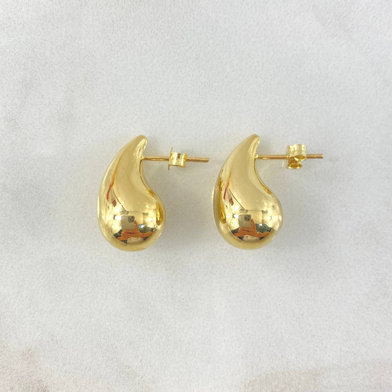 Topos Gota 4.1gr / 2cm / Lisa Broche Mariposa Oro Amarillo +4 18K *
