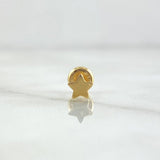 Piercing Estrella Lisa 0.3gr / 4mm Rosca de Seguridad Oro Amarillo (Joya) ©