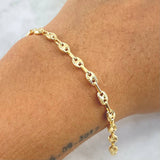 Pulso GC 3.15gr / 17cm / 3.8mm Diamantado Oro Amarillo 18K *