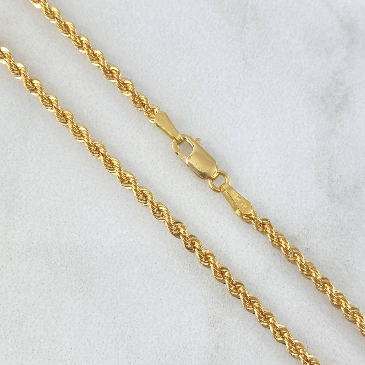 Cadena Lazo 2.75gr / 45cm / 2.2mm Oro Amarillo +3