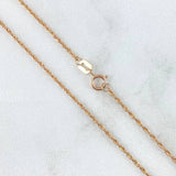 Cadena Lazo 0.85gr / 45cm / 1.2mm Oro Rosa +3