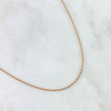Cadena Lazo 0.85gr / 45cm / 1.2mm Oro Rosa +3