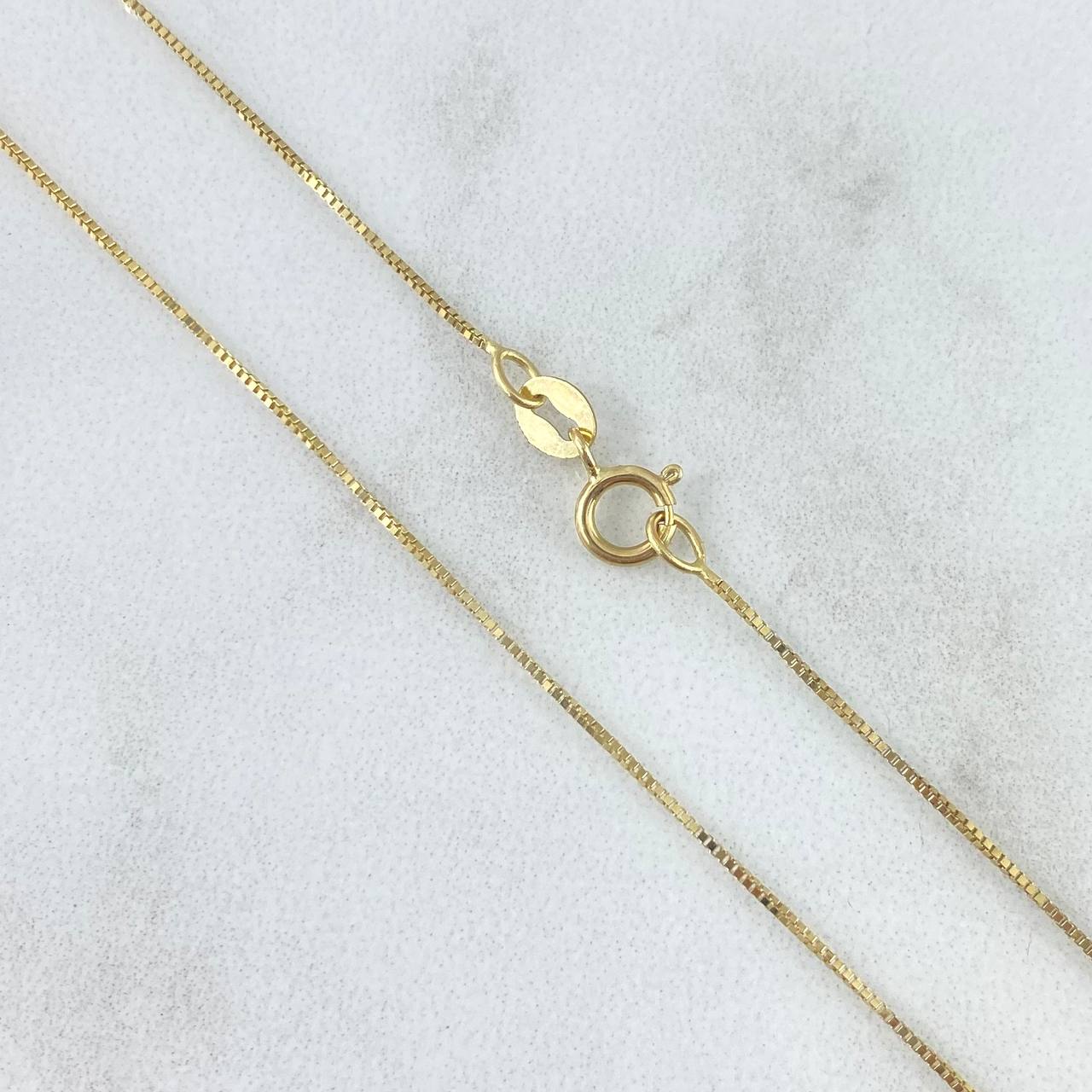 Cadena Veneciana 1.15gr / 45cm / 0.6mm Oro Amarillo +3 18K