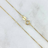 Cadena Veneciana 1.15gr / 45cm / 0.6mm Oro Amarillo +3 18K