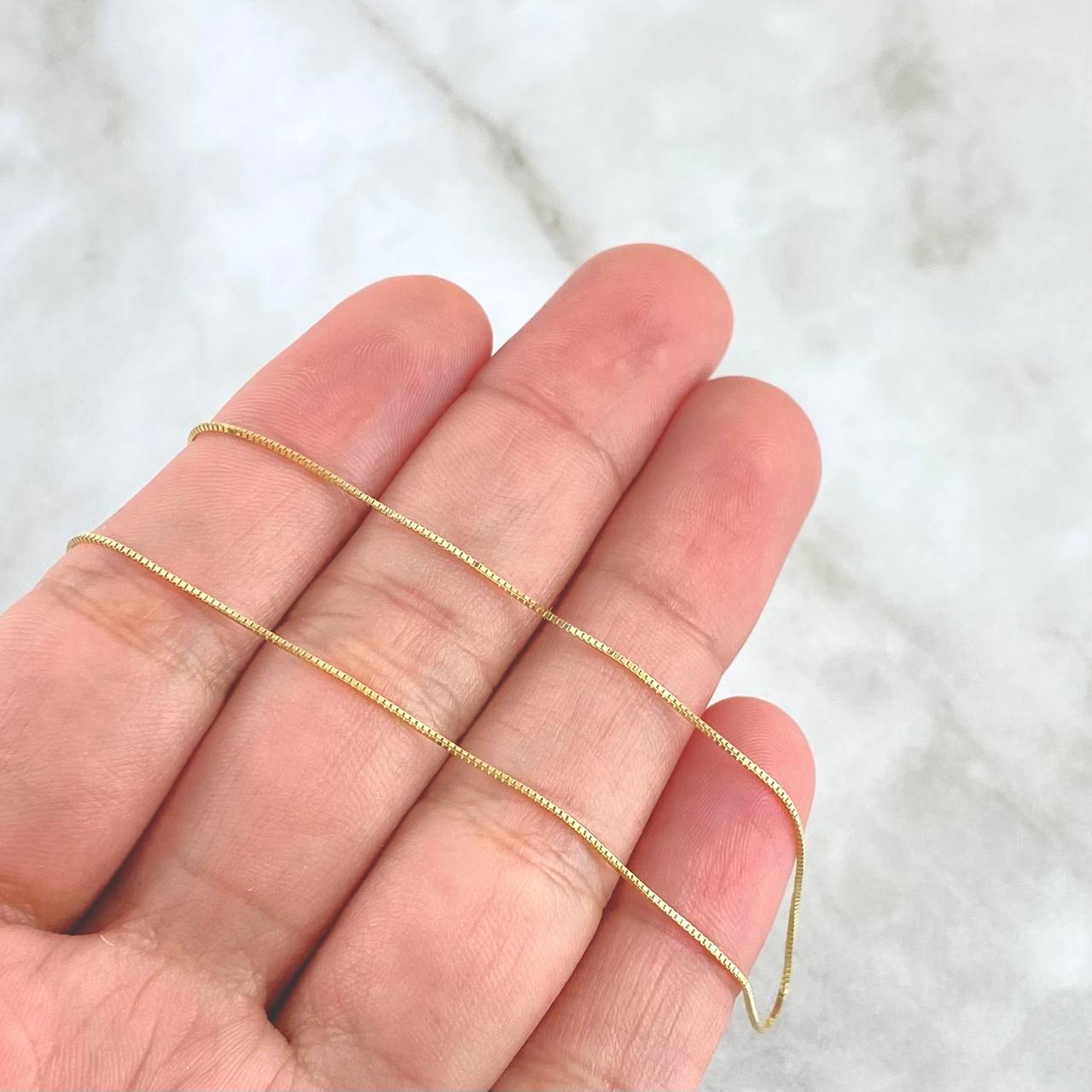 Cadena Veneciana 1.15gr / 45cm / 0.6mm Oro Amarillo +3 18K