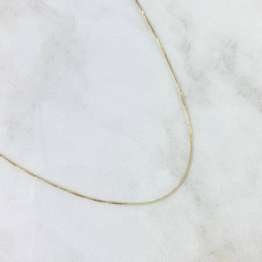 Cadena Veneciana 1.15gr / 45cm / 0.6mm Oro Amarillo +3 18K