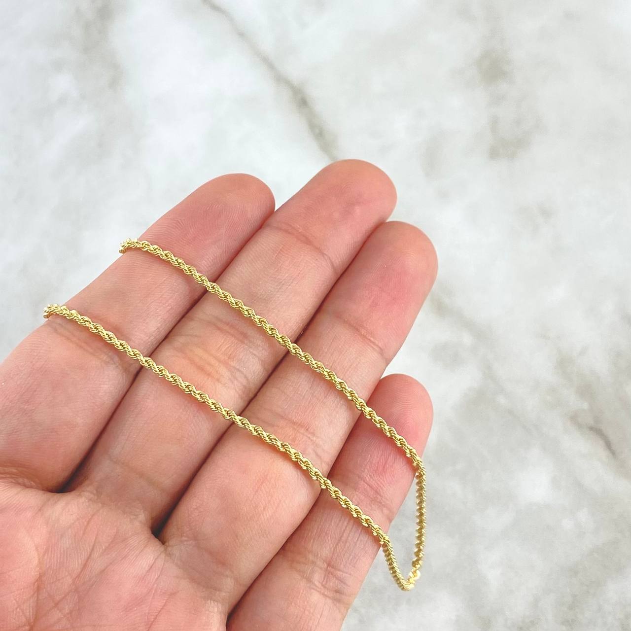 Cadena Lazo 1.85gr / 50cm / 1.6mm Oro Amarillo +3