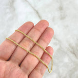 Cadena Lazo 1.85gr / 50cm / 1.6mm Oro Amarillo +3