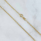 Cadena Aro Seguido 3.1gr / 50cm / 1.6mm Dos Oros Amarillo Blanco +3 *