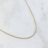 Cadena Aro Seguido 3.1gr / 50cm / 1.6mm Dos Oros Amarillo Blanco +3 *
