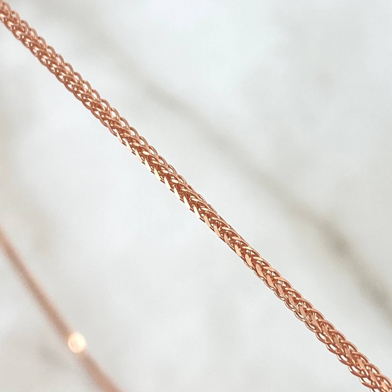 Cadena Franco 3.15gr / 50cm / 1mm Oro Rosa +4