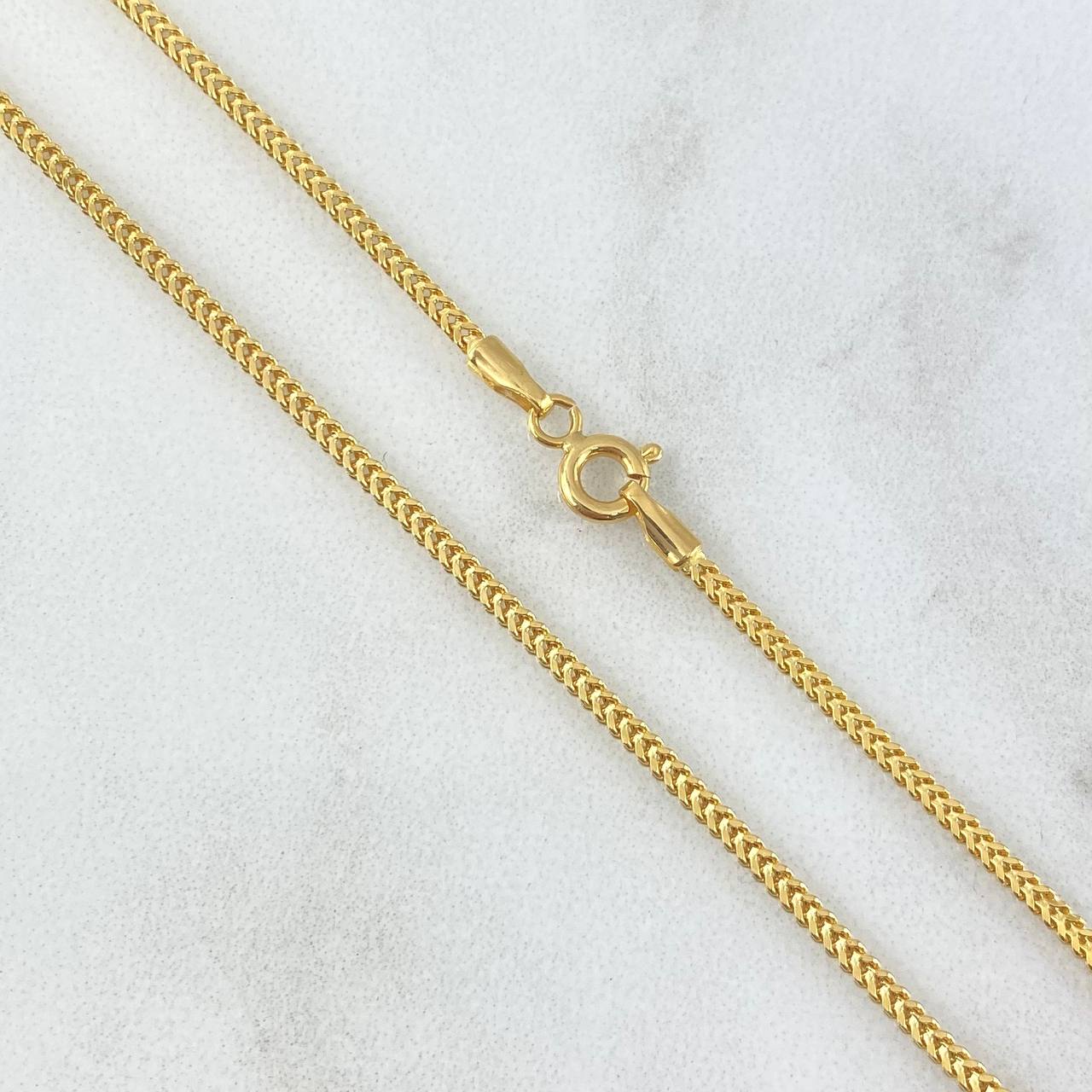 Cadena Franco 4.4gr / 60cm / 1.6mm Oro Amarillo +4 *