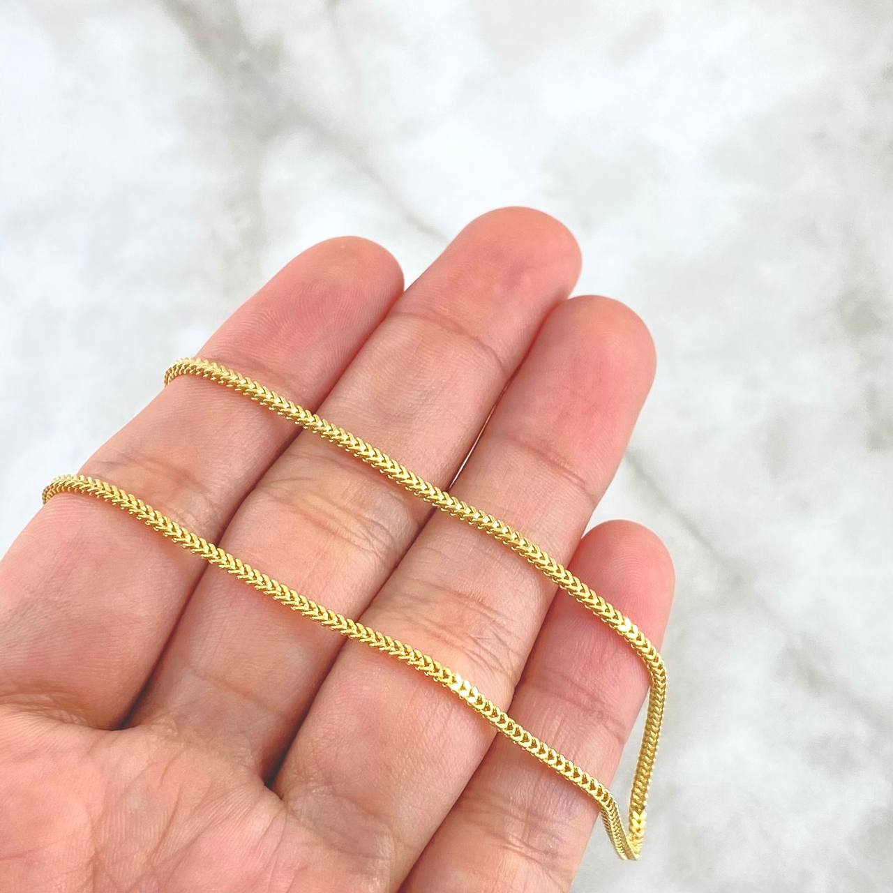 Cadena Franco 4.4gr / 60cm / 1.6mm Oro Amarillo +4 *