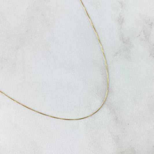 Cadena Veneciana 0.85gr / 50.2cm / 0.8mm Oro Amarillo +3