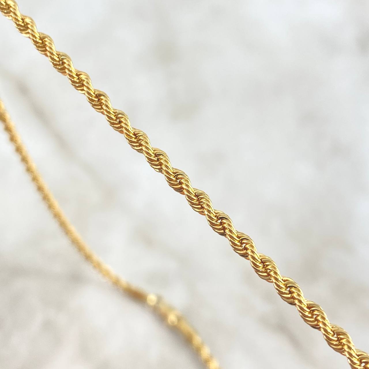 Cadena Lazo 4gr / 45cm / 2.4mm Oro Amarillo +3