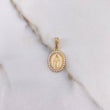 Dije Virgen Milagrosa 1.55gr / 2.1cm / Circones Blancos Oro Amarillo &