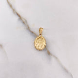Dije Virgen Milagrosa 1.55gr / 2.1cm / Circones Blancos Oro Amarillo &