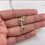 Dije Pez Esqueleto 1.8gr / 2.5cm / Circones Negro Blancos Dos Oros Amarillo Blanco &