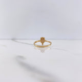 Anillo Buho 2.05gr / T7 / Circones Negros Blancos Oro Amarillo &