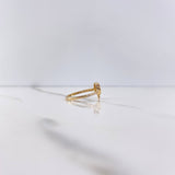 Anillo Buho 2.05gr / T7 / Circones Negros Blancos Oro Amarillo &