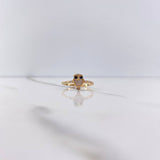 Anillo Buho 2.05gr / T7 / Circones Negros Blancos Oro Amarillo &