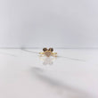 Anillo Raton 1.85gr / T6 1/4 / Circones Negros Blancos Oro Amarillo &
