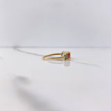 Anillo Rainbow 1.7gr / T5 / Circones Colores Oro Amarillo &