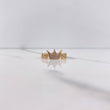 Anillo Corona Corazones 2.75gr / T6 3/4 / Circones Blancos Oro Amarillo &