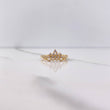 Anillo Corona 2.05gr / T6 / Circones Blancos Oro Amarillo &