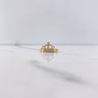 Anillo Corona 15s 2.05gr / T6 1/2 / Circones Blancos Oro Amarillo &