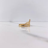 Anillo Corona Mariposa 2.9gr / T8 / Circones Rosados Blancos Oro Amarillo &