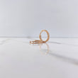 Candongas Carril Doble 2.6gr / 1.6cm / Circones Blancos Oro Rosa &