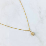 Cadena Lazo 0.85gr / 45cm / 1.2mm + Dije Sol 0.4gr / 1.4cm Oro Amarillo (Oferta)