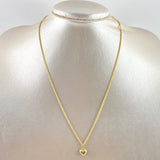 Set Cadena Lazo 0.9gr / 45cm + Dije Corazón 0.4gr / 1.5cm Oro Amarillo 18K (Oferta)