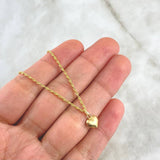 Set Cadena Lazo 0.9gr / 45cm + Dije Corazón 0.4gr / 1.5cm Oro Amarillo 18K (Oferta)