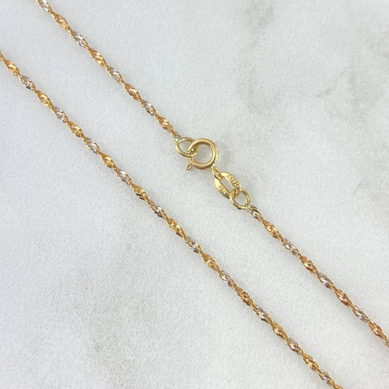 Cadena Singapur 1.95gr / 50cm / 1.2mm Tres Oros +3 *