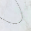 Cadena Militar 6.5gr / 50cm / 2mm Bolas Diamantadas Discoteca Oro Blanco +3 18K ©