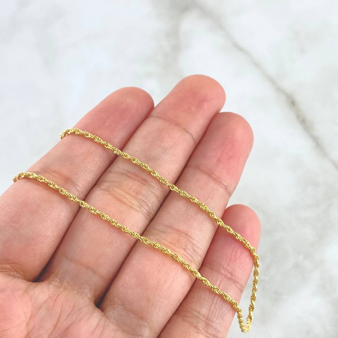 Cadena Lazo 1.5gr / 60cm / 1.4mm Oro Amarillo +3 18K *