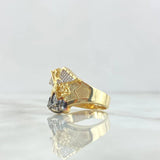 Anillo San Miguel Arcangel 11.25gr / T11 / Circones Blancos Oro Amarillo ©