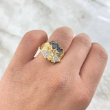 Anillo San Miguel Arcangel 11.25gr / T11 / Circones Blancos Oro Amarillo ©