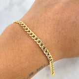 Pulso Cubano 2.9gr / 21cm / 4mm Oro Amarillo +1