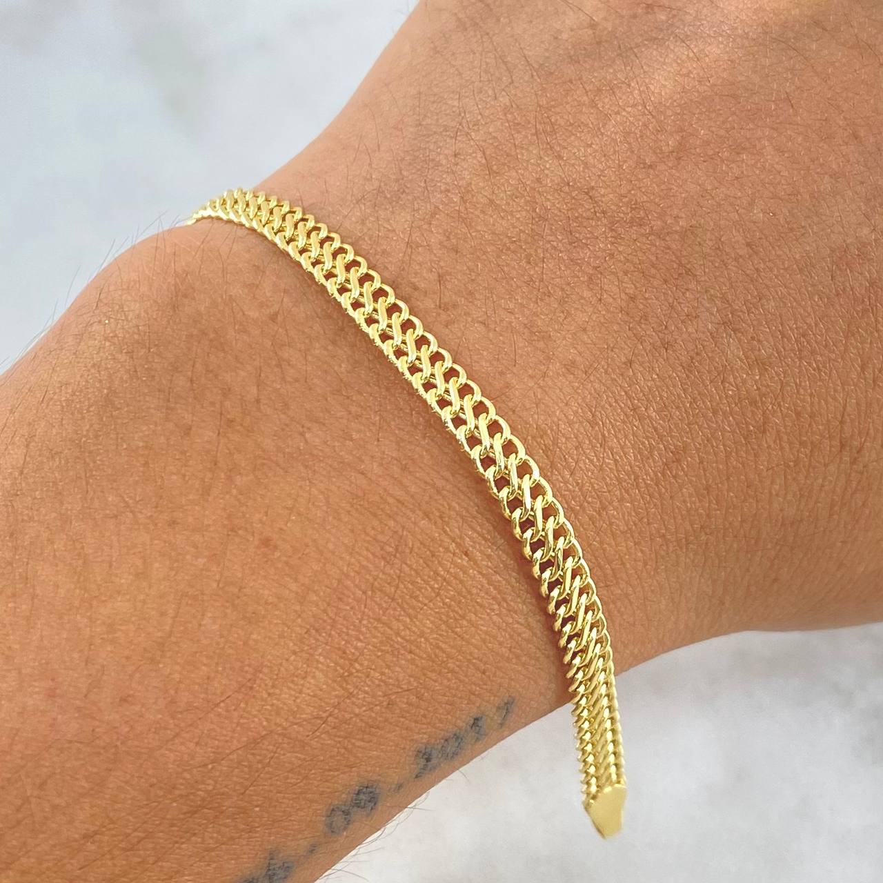 Pulso Sedusa 3gr / 19cm / 4mm Oro Amarillo +3