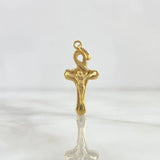Dije Cristo Cruz Egipcia 1.95gr / 2.8cm Oro Amarillo (Oferta)