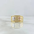 Anillo Sello Hongo Doble 1.65gr / T7 / Texturizado Tres Oros