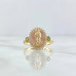 Anillo Virgen Guadalupe Flores 3.95gr / T8 / Circones Blancos Verdes Y Fucsias Dos Oros Amarillo Rosa