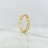Anillo Cubano 3.5gr / T9 3/4 / Oro Amarillo 18K