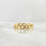 Anillo Cubano 3.5gr / T9 3/4 / Oro Amarillo 18K