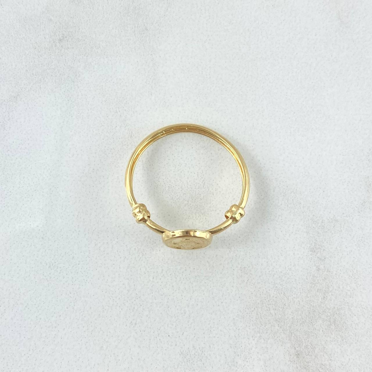 Anillo Virgen Milagrosa 1.2gr / T5 3/4 / Nudo Liso Oro Amarillo