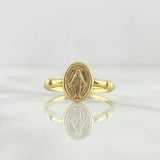 Anillo Virgen Milagrosa 1.2gr / T5 3/4 / Nudo Liso Oro Amarillo