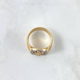 Anillo Virgen Guadalupe  9.5gr / T 9 1/2 / Circones Blancos Verdes Fucsias Oro Amarillo *